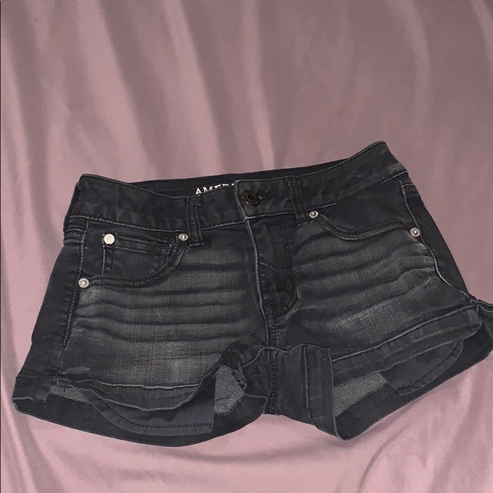 American Eagle black shorts size 0